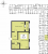 Планировка двухкомнатной квартиры площадью 45.57 кв. м в новостройке ЖК "Расцветай в Янино"