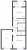 Планировка двухкомнатной квартиры площадью 64.78 кв. м в новостройке ЖК "Расцветай в Янино"