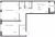 Планировка двухкомнатной квартиры площадью 72.41 кв. м в новостройке ЖК "Расцветай в Янино"