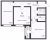 Планировка двухкомнатной квартиры площадью 85.92 кв. м в новостройке ЖК "Расцветай в Янино"