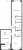 Планировка двухкомнатной квартиры площадью 56.57 кв. м в новостройке ЖК "Расцветай в Янино"