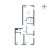 Планировка трехкомнатной квартиры площадью 70.42 кв. м в новостройке ЖК "Расцветай в Янино"