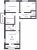 Планировка трехкомнатной квартиры площадью 82.4 кв. м в новостройке ЖК "Расцветай в Янино"