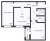 Планировка трехкомнатной квартиры площадью 85.92 кв. м в новостройке ЖК "Расцветай в Янино"