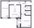 Планировка трехкомнатной квартиры площадью 85.25 кв. м в новостройке ЖК "Расцветай в Янино"