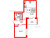 Планировка однокомнатной квартиры площадью 32.98 кв. м в новостройке ЖК "Дворцовый фасад"