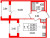 Планировка однокомнатной квартиры площадью 32.02 кв. м в новостройке ЖК "Дворцовый фасад"