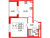 Планировка однокомнатной квартиры площадью 33.07 кв. м в новостройке ЖК "Дворцовый фасад"
