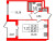 Планировка однокомнатной квартиры площадью 32.63 кв. м в новостройке ЖК "Дворцовый фасад"