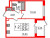 Планировка однокомнатной квартиры площадью 33.21 кв. м в новостройке ЖК "Дворцовый фасад"
