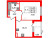 Планировка однокомнатной квартиры площадью 32.13 кв. м в новостройке ЖК "Дворцовый фасад"