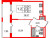 Планировка однокомнатной квартиры площадью 33.67 кв. м в новостройке ЖК "Дворцовый фасад"
