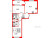 Планировка двухкомнатной квартиры площадью 50.94 кв. м в новостройке ЖК "Дворцовый фасад"