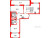 Планировка двухкомнатной квартиры площадью 51.97 кв. м в новостройке ЖК "Дворцовый фасад"
