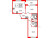 Планировка двухкомнатной квартиры площадью 50.95 кв. м в новостройке ЖК "Дворцовый фасад"