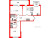 Планировка двухкомнатной квартиры площадью 55.13 кв. м в новостройке ЖК "Дворцовый фасад"