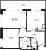 Планировка двухкомнатной квартиры площадью 53.75 кв. м в новостройке ЖК "Коллекционный дом 1919"