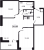 Планировка двухкомнатной квартиры площадью 58.89 кв. м в новостройке ЖК "Коллекционный дом 1919"