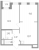 Планировка двухкомнатной квартиры площадью 41.58 кв. м в новостройке ЖК "AEROCITY CLUB"