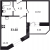 Планировка однокомнатной квартиры площадью 33.68 кв. м в новостройке ЖК "Капральский"
