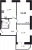 Планировка двухкомнатной квартиры площадью 51.03 кв. м в новостройке ЖК "Капральский"