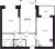 Планировка двухкомнатной квартиры площадью 63.67 кв. м в новостройке ЖК "Наука"