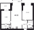 Планировка двухкомнатной квартиры площадью 64.31 кв. м в новостройке ЖК "Наука"