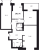 Планировка трехкомнатной квартиры площадью 101.96 кв. м в новостройке ЖК "Наука"