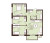 Планировка трехкомнатной квартиры площадью 65.3 кв. м в новостройке ЖК "Браун Хаус Family"