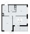 Планировка двухкомнатной квартиры площадью 51.5 кв. м в новостройке ЖК "А101 Лаголово"