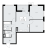 Планировка трехкомнатной квартиры площадью 67.5 кв. м в новостройке ЖК "А101 Лаголово"