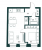 Планировка однокомнатной квартиры площадью 40.7 кв. м в новостройке ЖК Progect 6/3