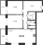 Планировка двухкомнатной квартиры площадью 60.26 кв. м в новостройке ЖК "Новый Московский"