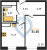 Планировка однокомнатной квартиры площадью 31.65 кв. м в новостройке ЖК "Квартал Лаголово"