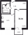 Планировка однокомнатной квартиры площадью 33.01 кв. м в новостройке ЖК "Квартал Лаголово"