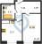 Планировка однокомнатной квартиры площадью 31.82 кв. м в новостройке ЖК "Квартал Лаголово"