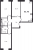 Планировка трехкомнатной квартиры площадью 81.76 кв. м в новостройке ЖК "Квартал Лаголово"
