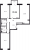 Планировка трехкомнатной квартиры площадью 78.24 кв. м в новостройке ЖК "Квартал Лаголово"