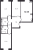 Планировка трехкомнатной квартиры площадью 82.48 кв. м в новостройке ЖК "Квартал Лаголово"