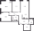 Планировка трехкомнатной квартиры площадью 83.76 кв. м в новостройке ЖК "Квартал Лаголово"
