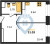 Планировка однокомнатной квартиры площадью 31.03 кв. м в новостройке ЖК "Новые Лаврики"
