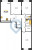 Планировка трехкомнатной квартиры площадью 76.45 кв. м в новостройке ЖК "Новые Лаврики"