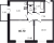Планировка двухкомнатной квартиры площадью 46.7 кв. м в новостройке ЖК "Аквилон All In 3.0"