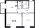 Планировка двухкомнатной квартиры площадью 47.31 кв. м в новостройке ЖК "Аквилон All In 3.0"