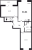 Планировка двухкомнатной квартиры площадью 63.04 кв. м в новостройке ЖК "Аквилон All In 3.0"
