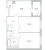Планировка двухкомнатной квартиры площадью 54.05 кв. м в новостройке ЖК "Дубровский"