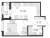 Планировка однокомнатной квартиры площадью 35.22 кв. м в новостройке ЖК "Glorax Парголово"