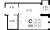 Планировка студии площадью 29.2 кв. м в новостройке ЖК "Glorax Парголово"