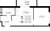 Планировка однокомнатной квартиры площадью 32.45 кв. м в новостройке ЖК "Glorax Парголово"