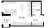 Планировка студии площадью 28.71 кв. м в новостройке ЖК "Glorax Парголово"